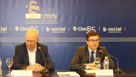 Luis Lorente y José Andrés Elizaga, durante la presentación de la III Edición de los Premios Compromiso de Clece.