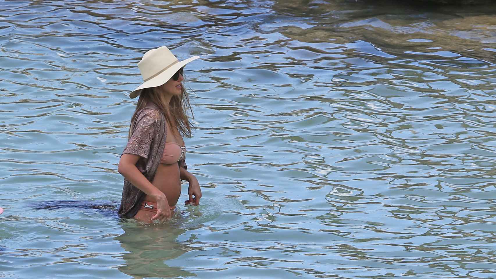 Jessica Alba durante sus vacaciones en Hawai.