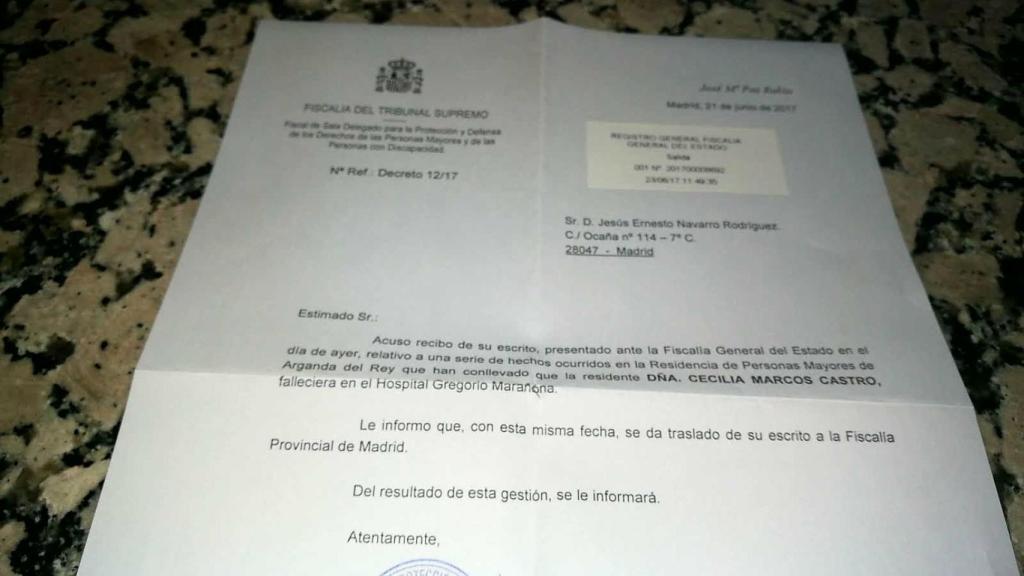 Esta es la denuncia de Jesús en la Fiscalía General del Estado.