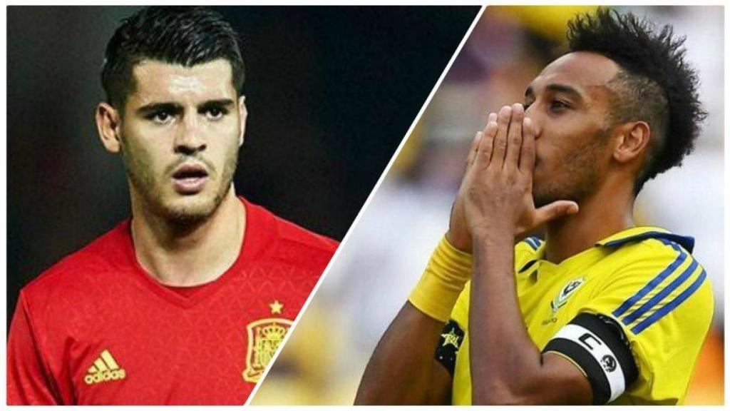 Morata y Aubameyang, pretendidos por el Milan