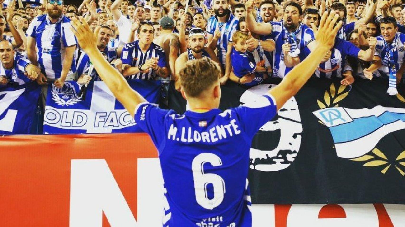 Llorente se despide del Alavés. Foto Twitter (@Marcos_Llorente)