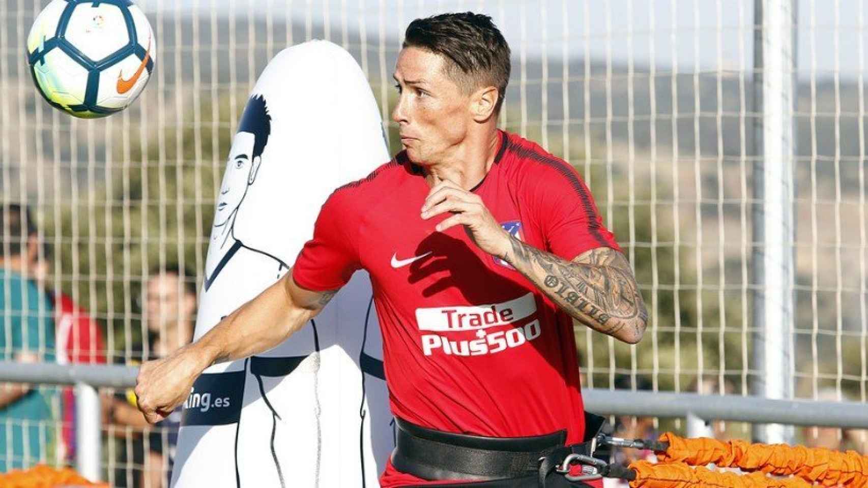 Torres se entrena con el Atleti. Foto atleticodemadrid.com