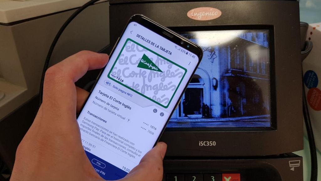 Samsung Pay ya es compatible con la tarjeta de compra de El Corte Inglés