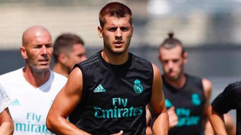 Morata, durante un entrenamiento en UCLA. Foto Instagram (@alvaromorata)