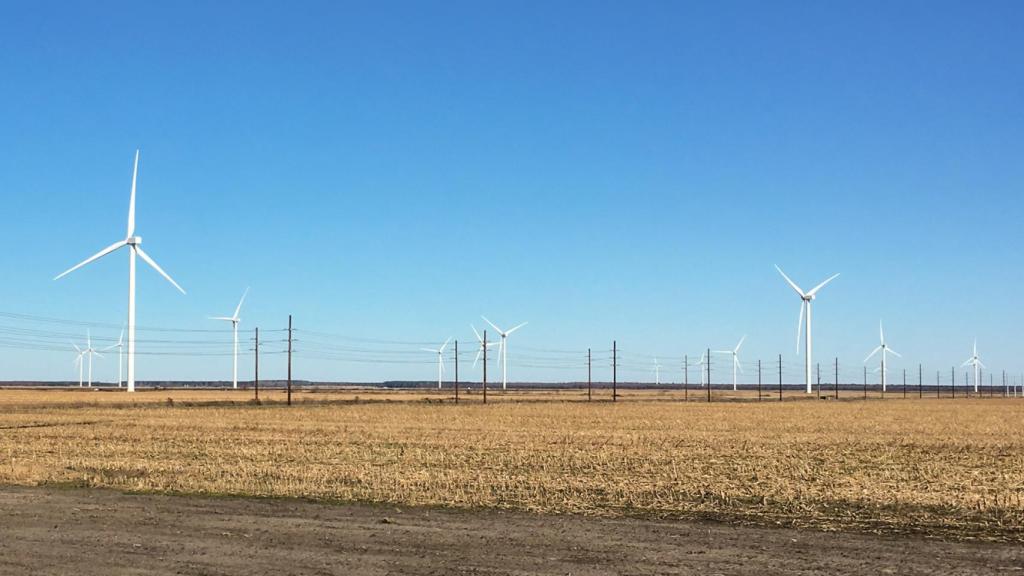 Imagen de un parque eólico en Carolina del Norte (EEUU)