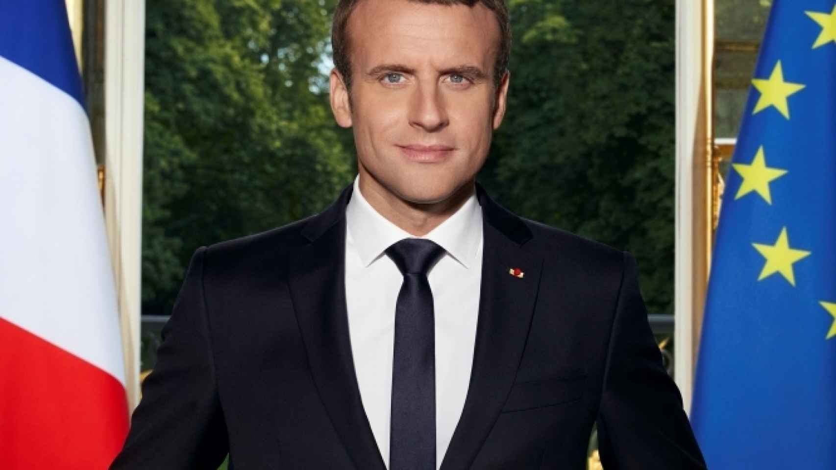 Retrato oficial del presidente Macron