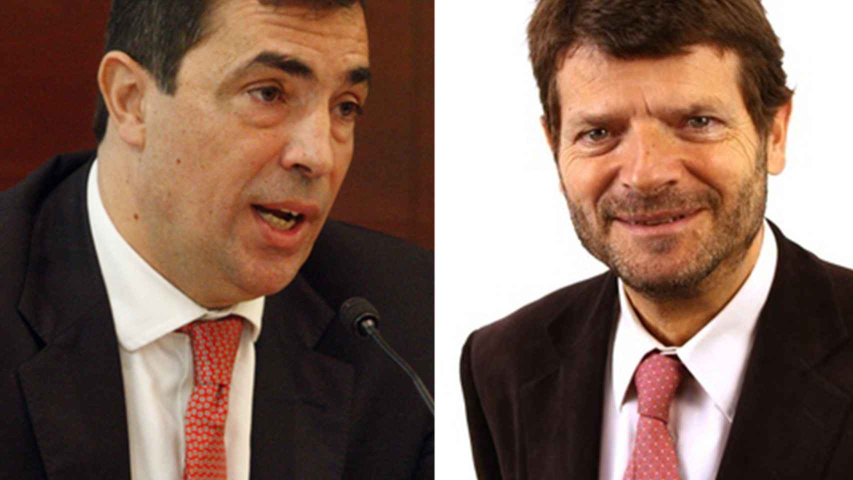 El nuevo director de los Mossos d'Esquadra, Pere Soler (izquierda), y su predecesor, Albert Batlle (derecha).