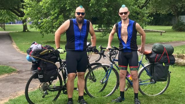 Arturo y Monkey, en su primer día de etapa.