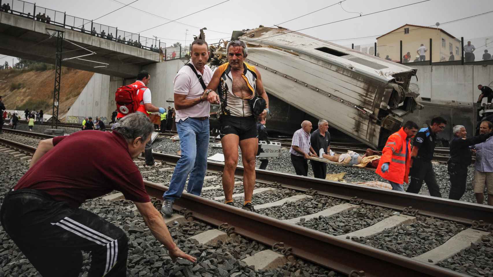 Foto inéditas del accidente de tren de Santiago de Compostela.
