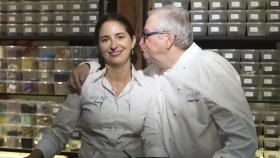 Elena Arzak con su padre, José Mari.