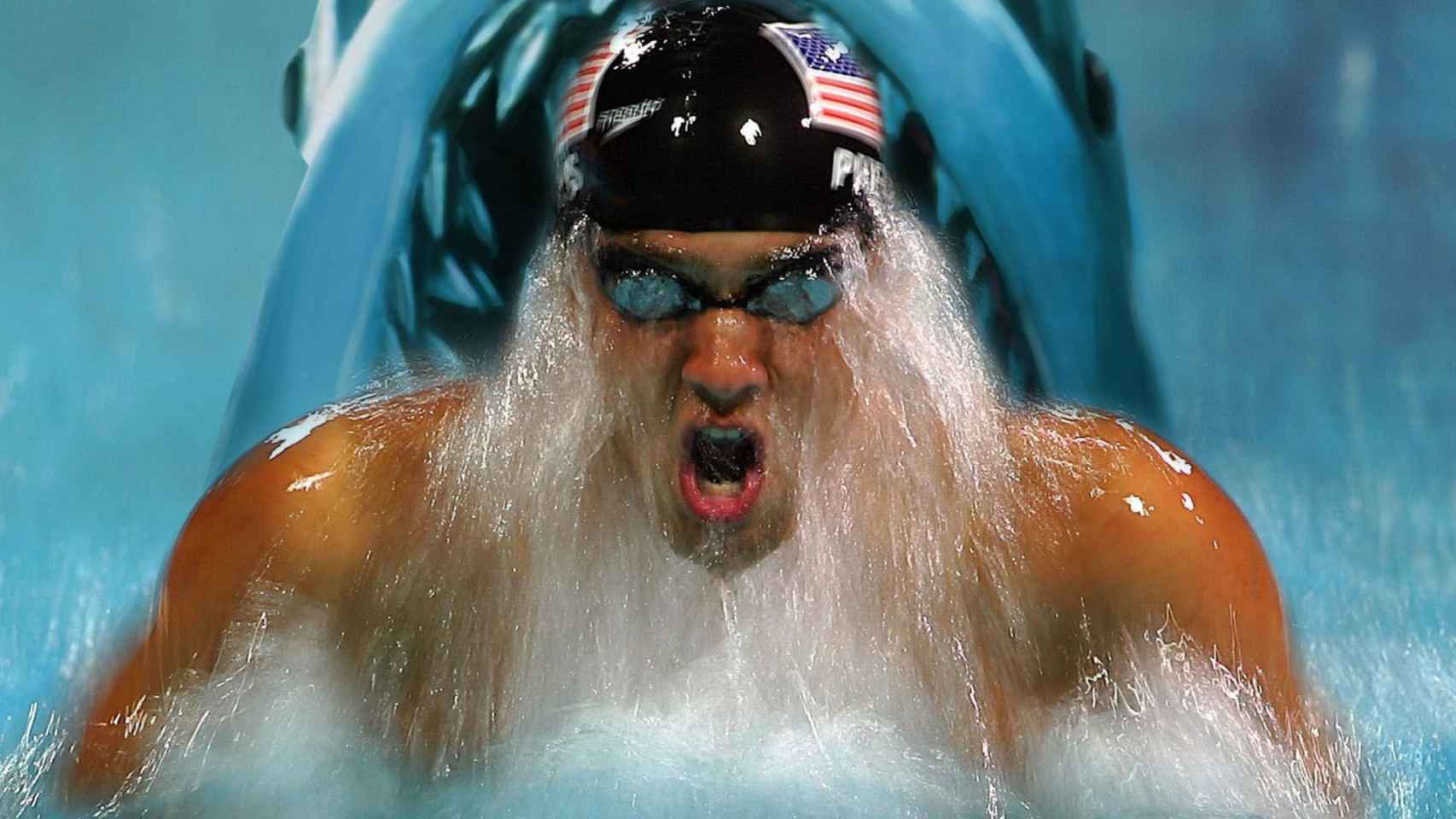 Michael Phelps contra el tiburón blanco.