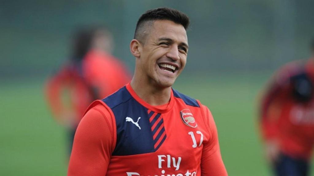 Alexis Sánchez durante un entrenamiento del Arsenal. Foto: arsenal.com