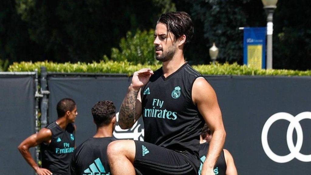 Isco, en el entrenamiento.