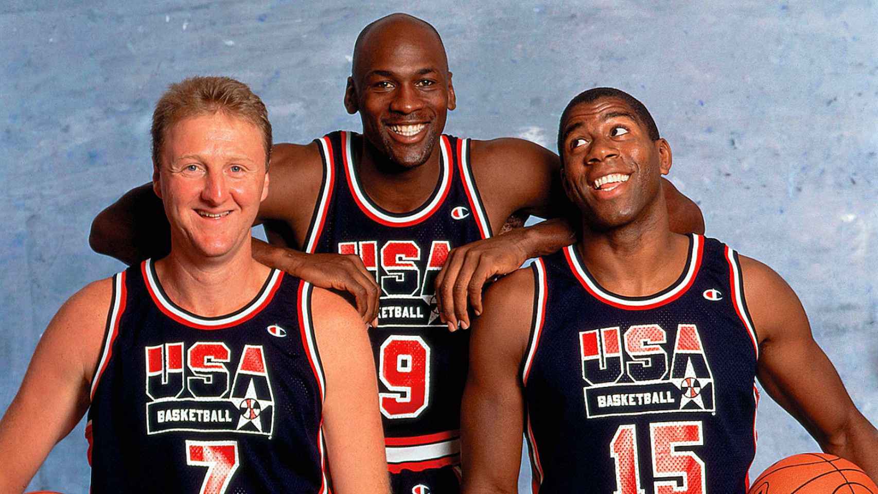 Larry Bird, Michael Jordan y Magic Johnson.