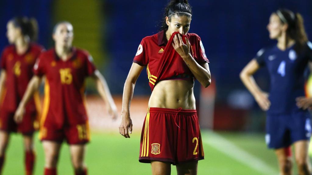 Leila Ouahabi, durante el segundo partido de la fase de grupos