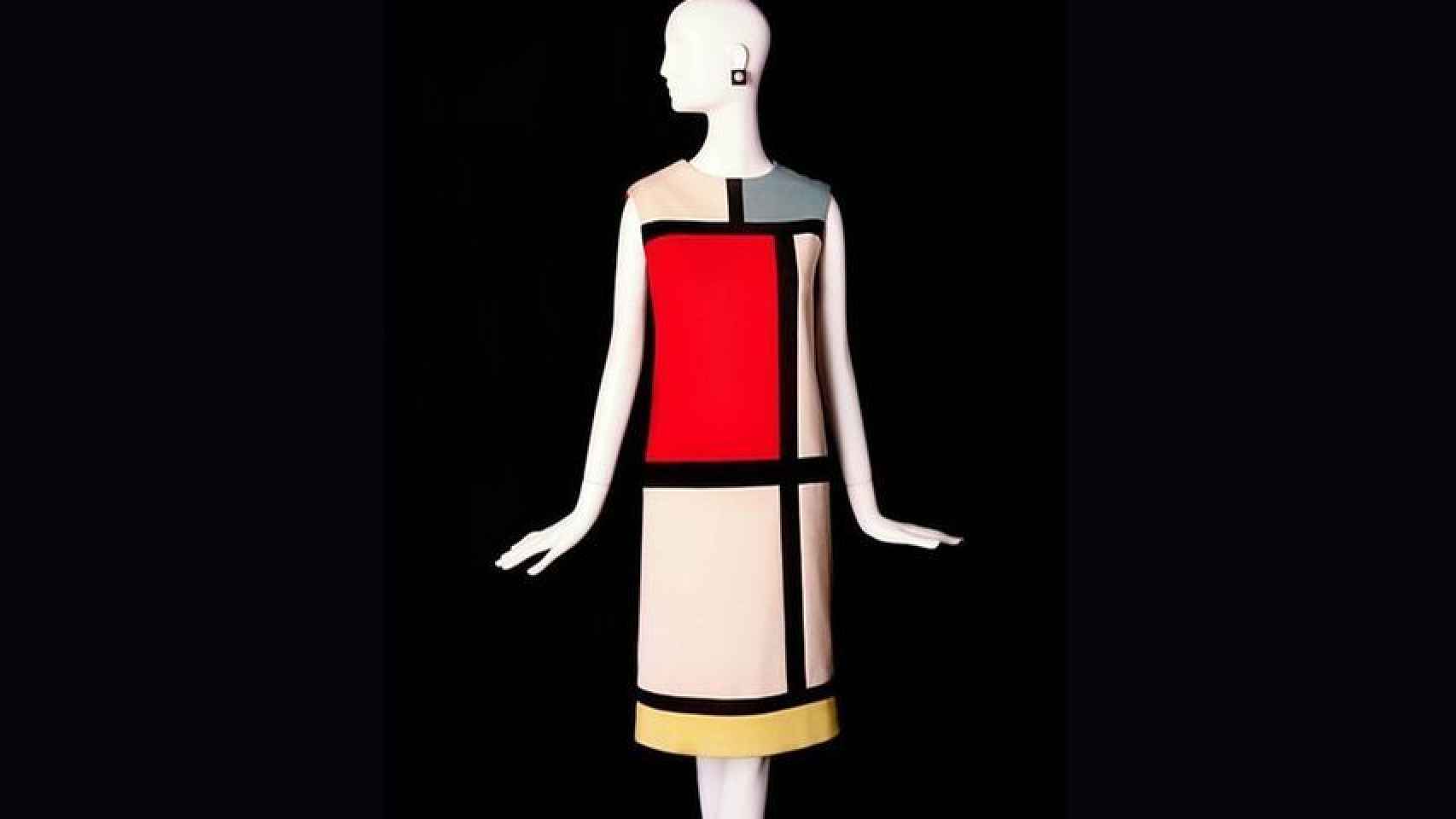 Diseño de Yves Saint Laurent inspirado en Mondrian. | Foto cortesía de YSL.