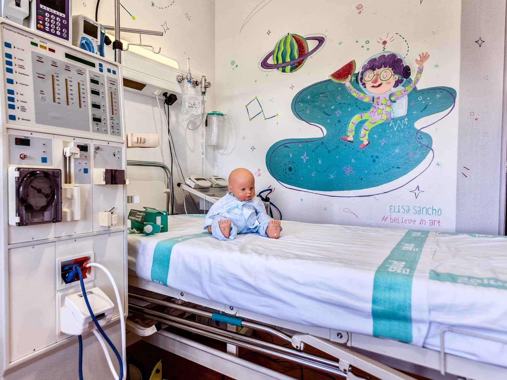 Los pintores e ilustradores repiten y hacen varias habitaciones del hospital.
