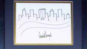 Esbozo de Nueva York según Trump, con la Trump Tower en el centro.