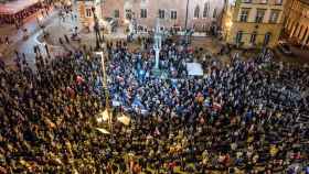Concentración contra la reforma judicial en la ciudad polaca de Wroclaw