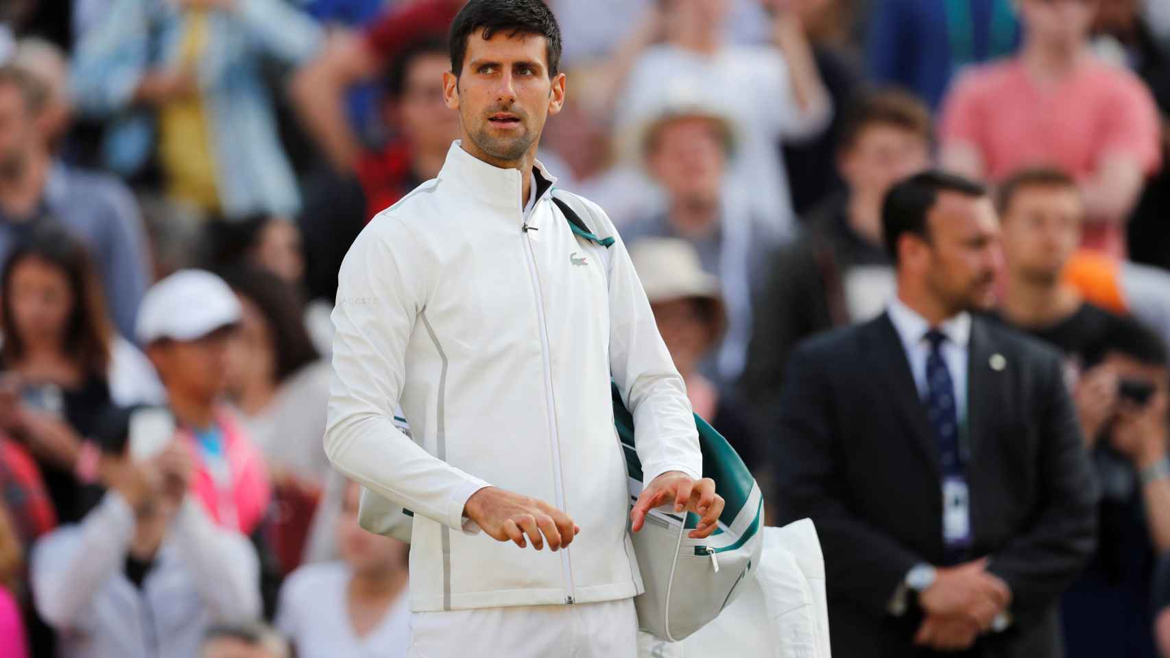 Djokovic, durante su último partido en Wimbledon.