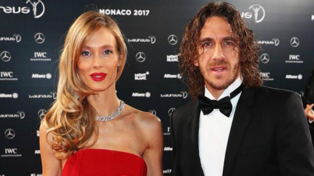 Puyol y Vanesa Lorenzo, en la gala Laureus   Foto: Twitter (@Vanesalorenzo_ )