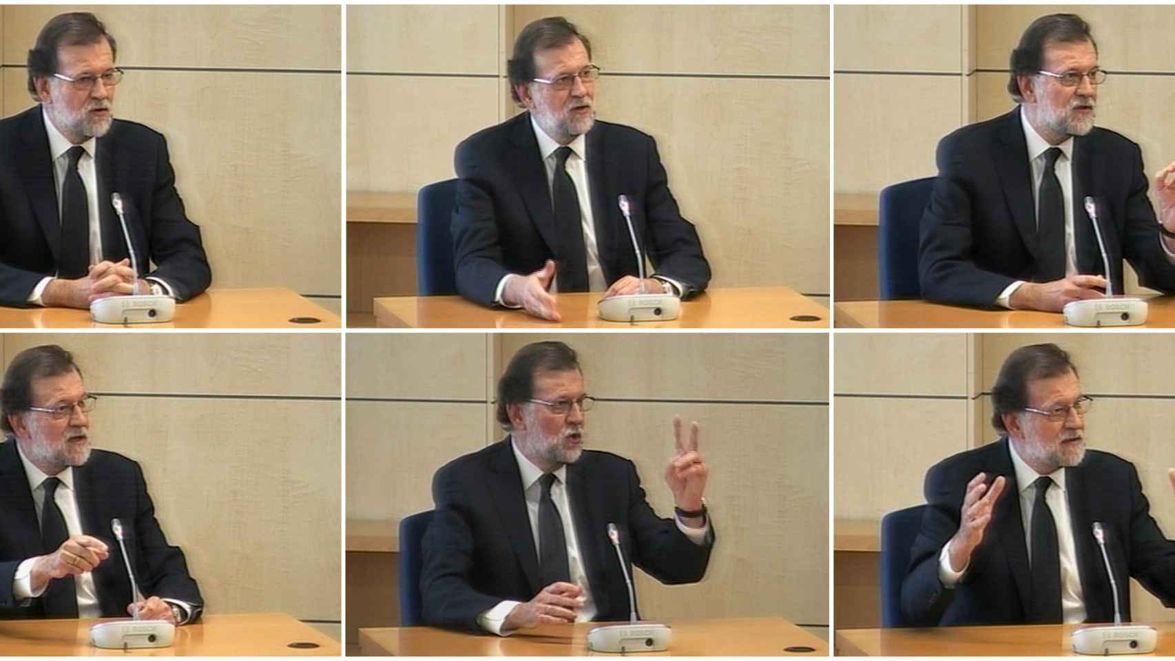 Mariano Rajoy durante su comparecencia como testigo ante la Audiencia Nacional