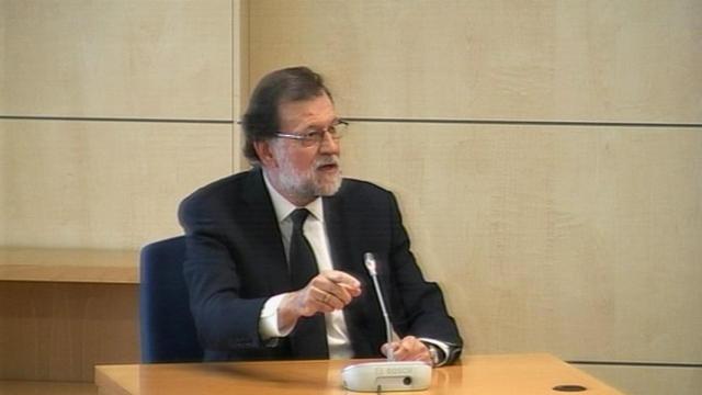 Mariano Rajoy durante su declaración de este miércoles.