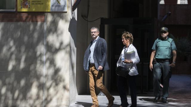 El director general de comunicació de la Generalitat de Catalunya, Jaume Clotet, a su salida tras declarar ante la Guardia Civil.