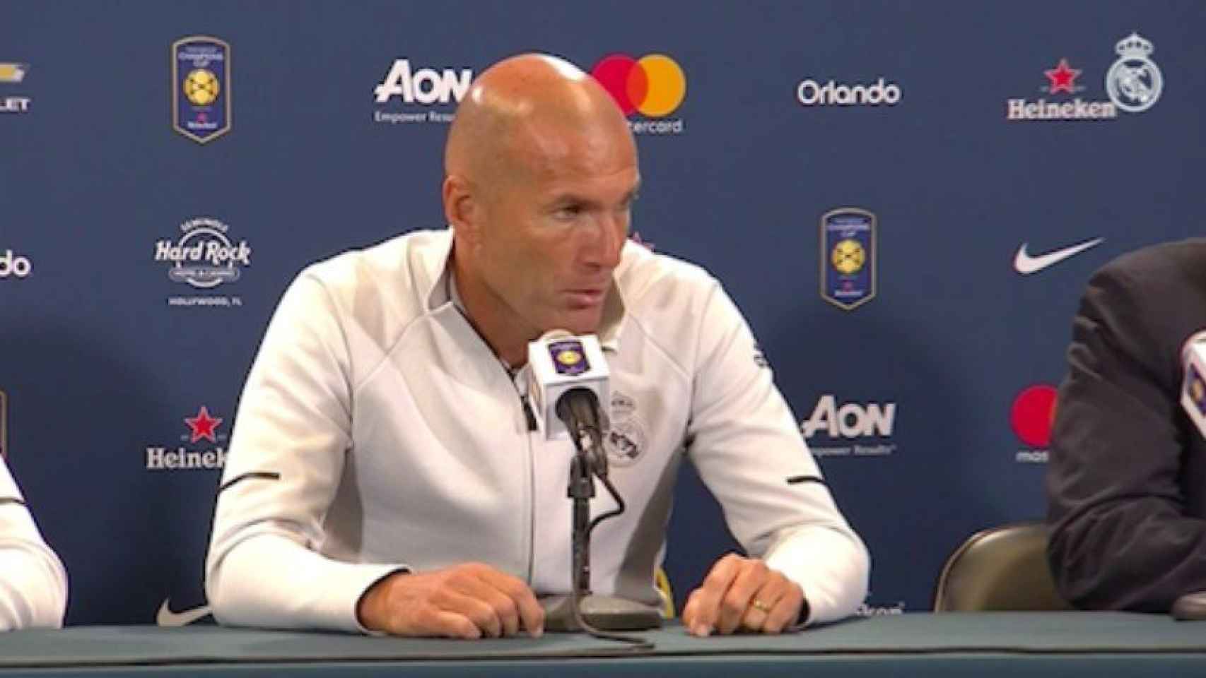 Zidane en rueda de prensa tras el partido ante el City.