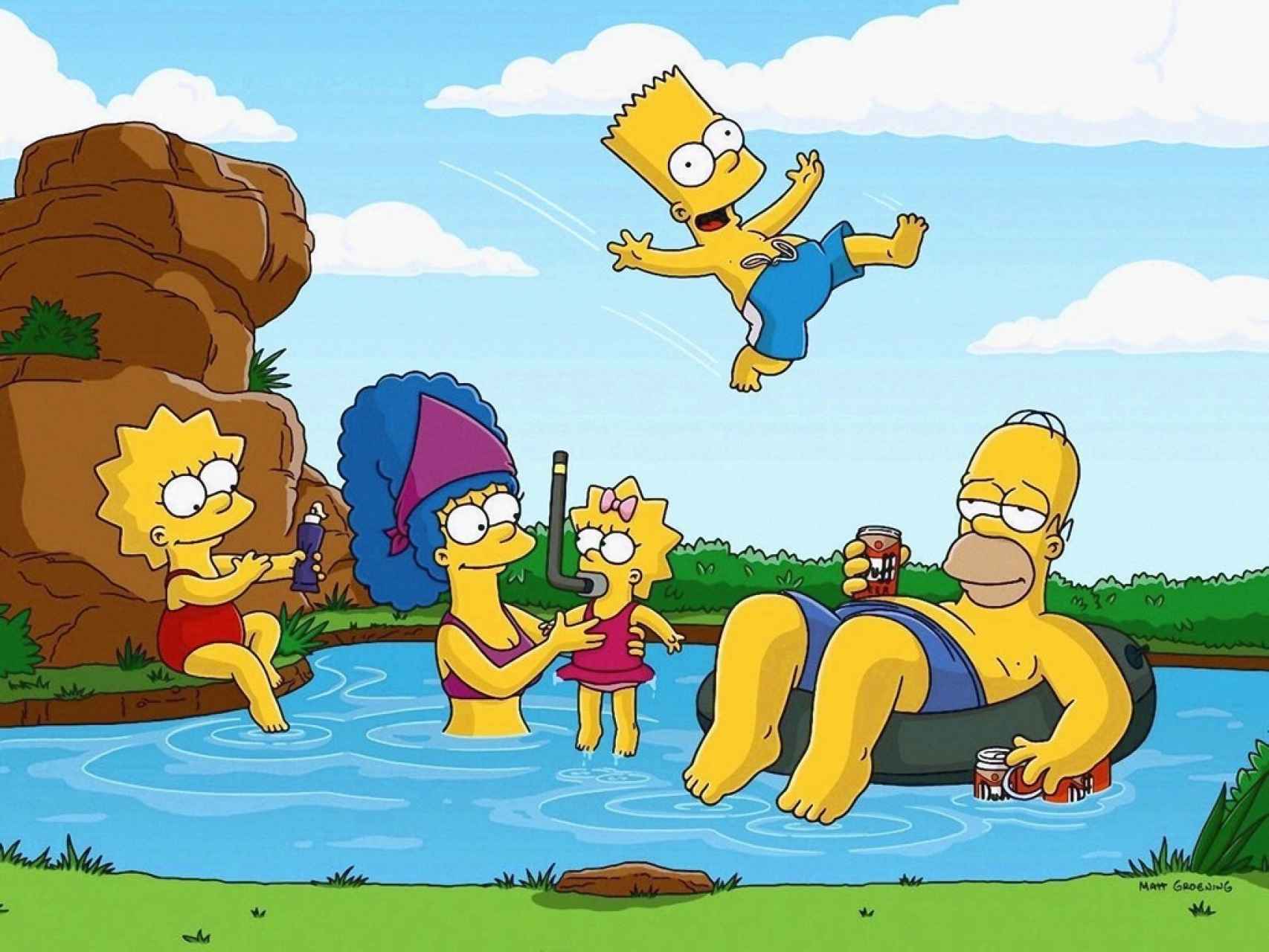 Fotografía promocional de Los Simpson.