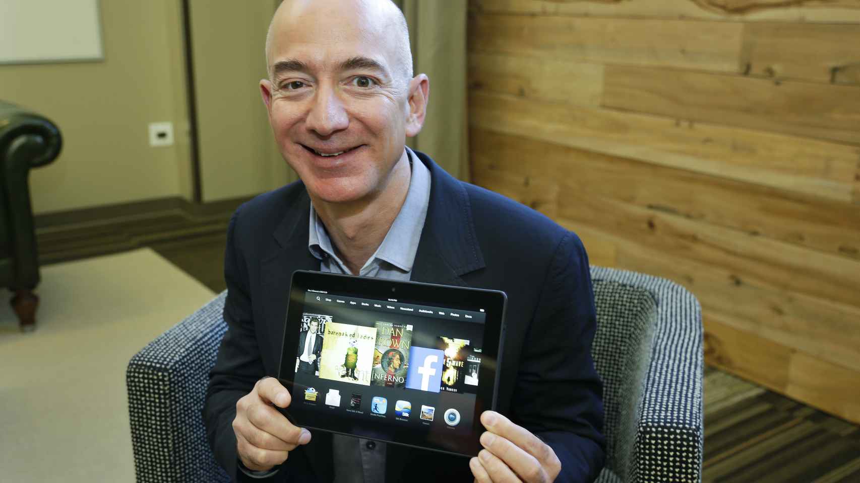 Jeff Bezos presenta cambios en la plataforma de Amazon, 2013.