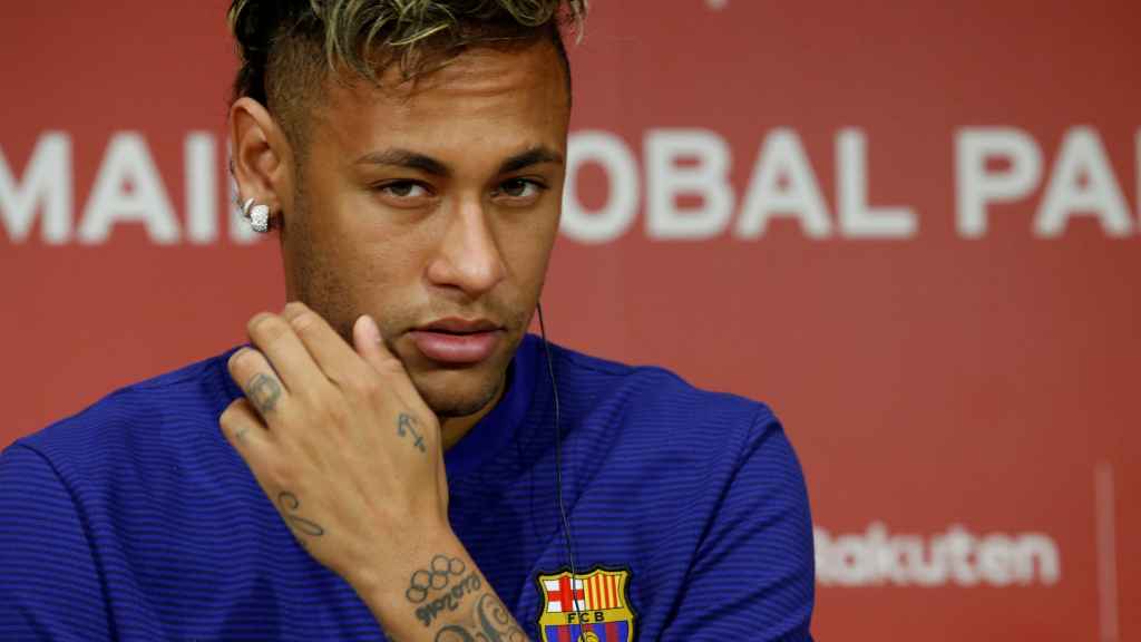 Neymar en un acto reciente con el Barça.