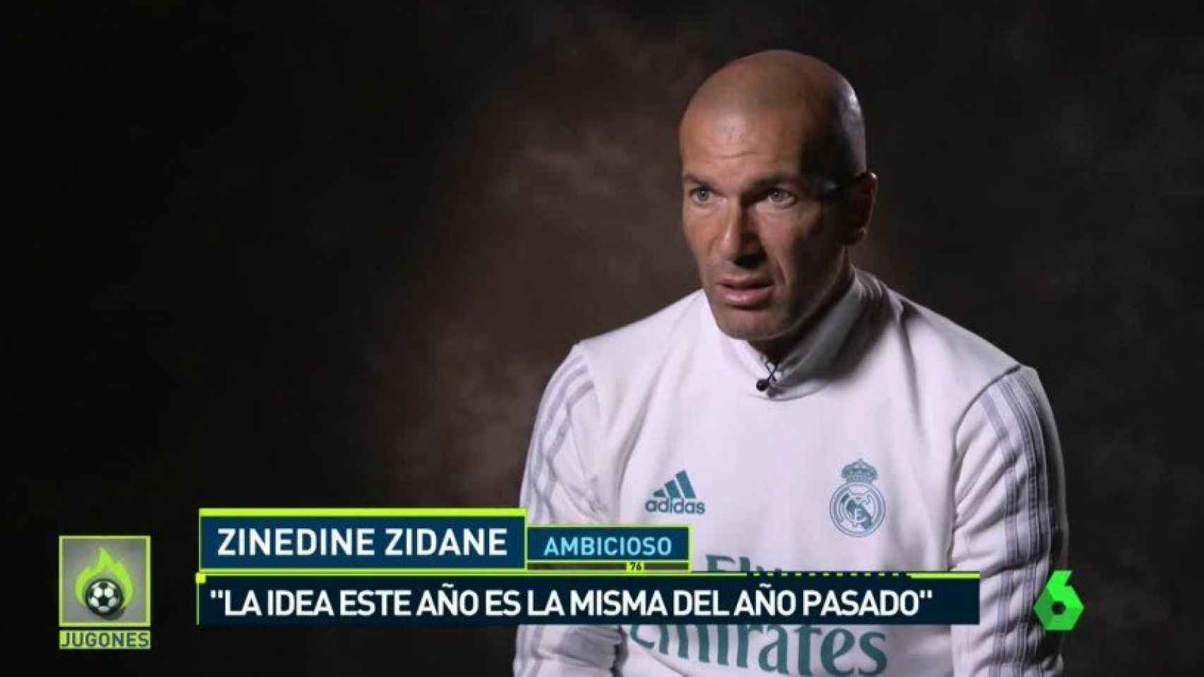 Zidane, muy ambicioso para el próximo curso   Foto: Twitter (@elchiringuitotv)