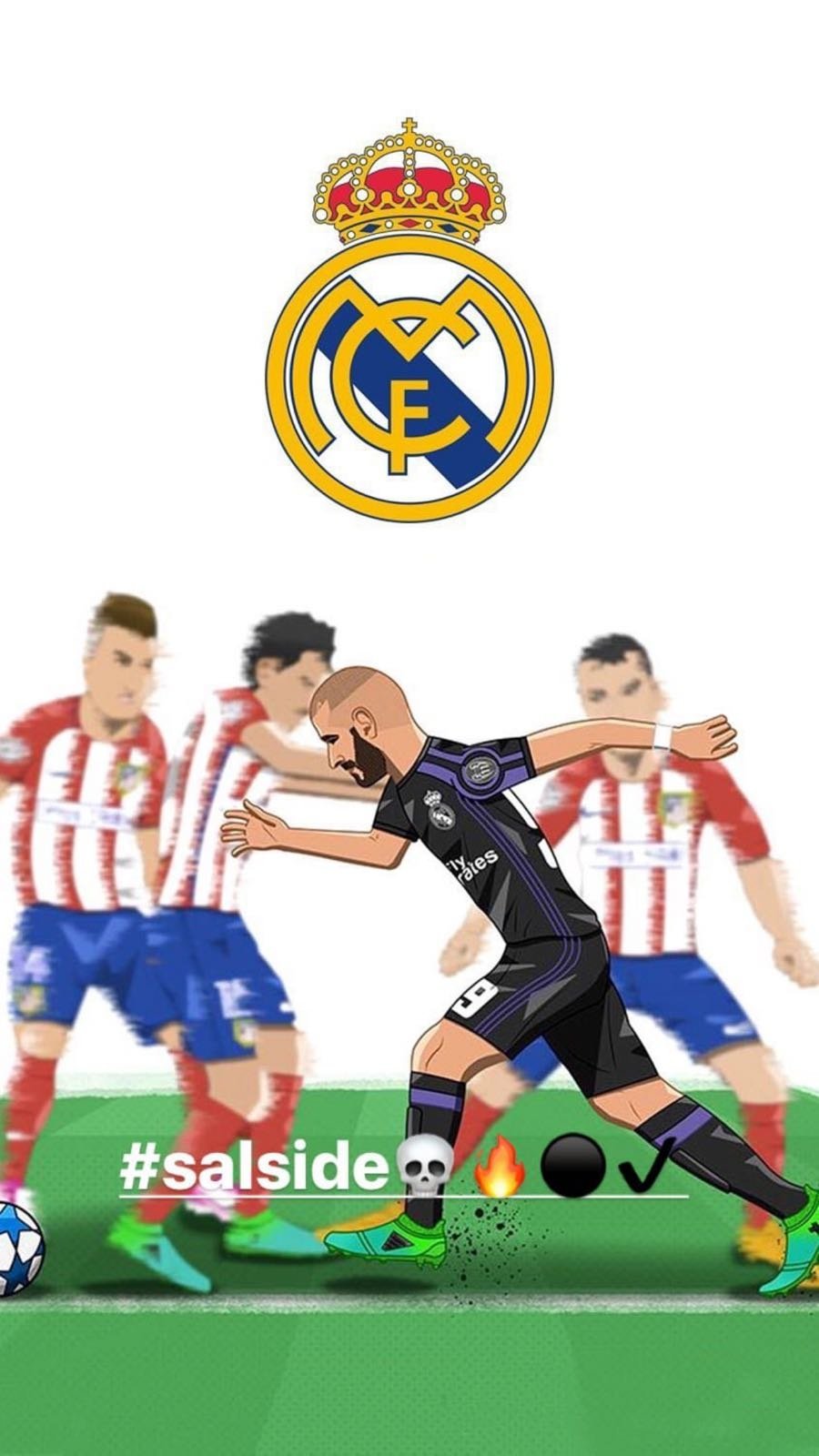 Benzema recuerda en las redes su jugada al Atlético. Foto: @astvdesign