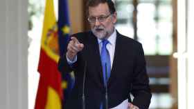 Mariano Rajoy durante su comparecencia hoy en Moncloa