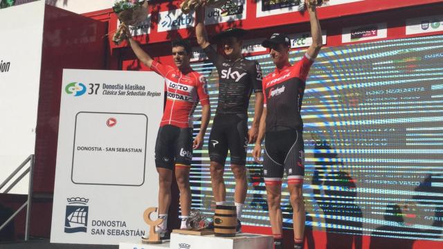 Podio de la Clásica de San Sebastián 2017.