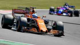 Fernando Alonso rodando este sábado en Hungaroring.