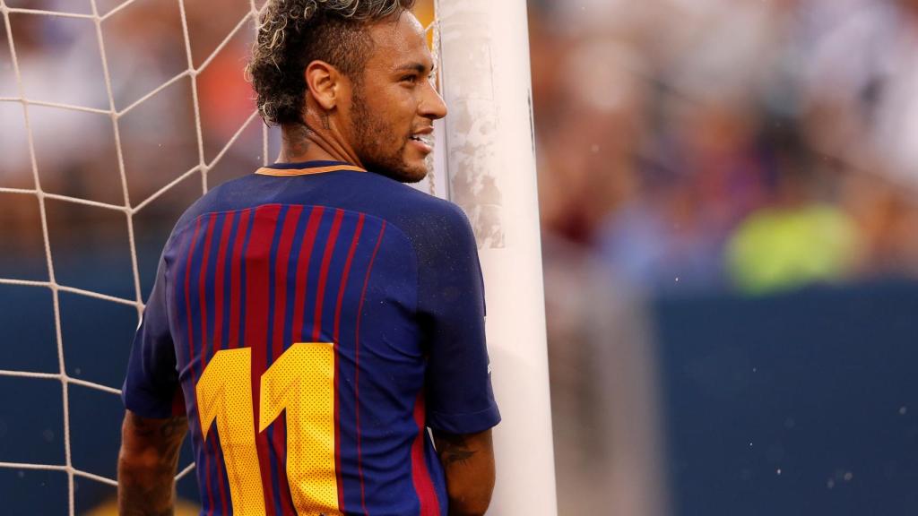 Neymar, durante un partido de esta pretemporada con el Barcelona.