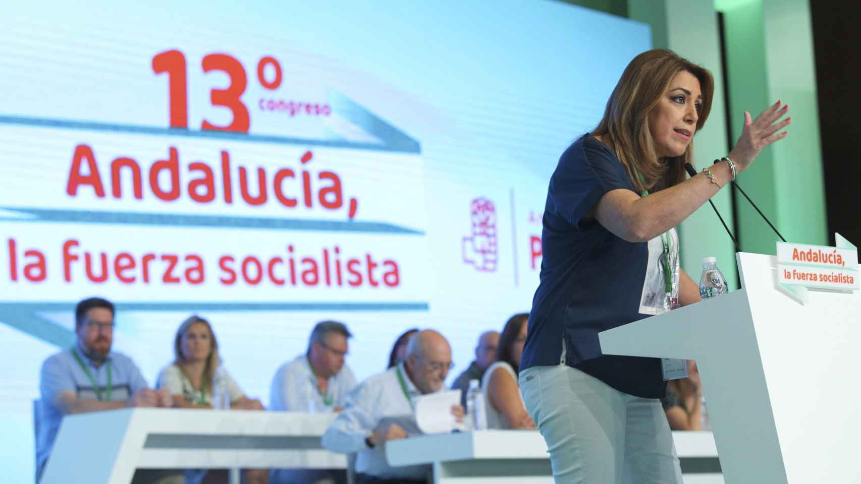 Susana Díaz durante su discurso inaugural en el 13º Congreso del PSOE Andaluz.