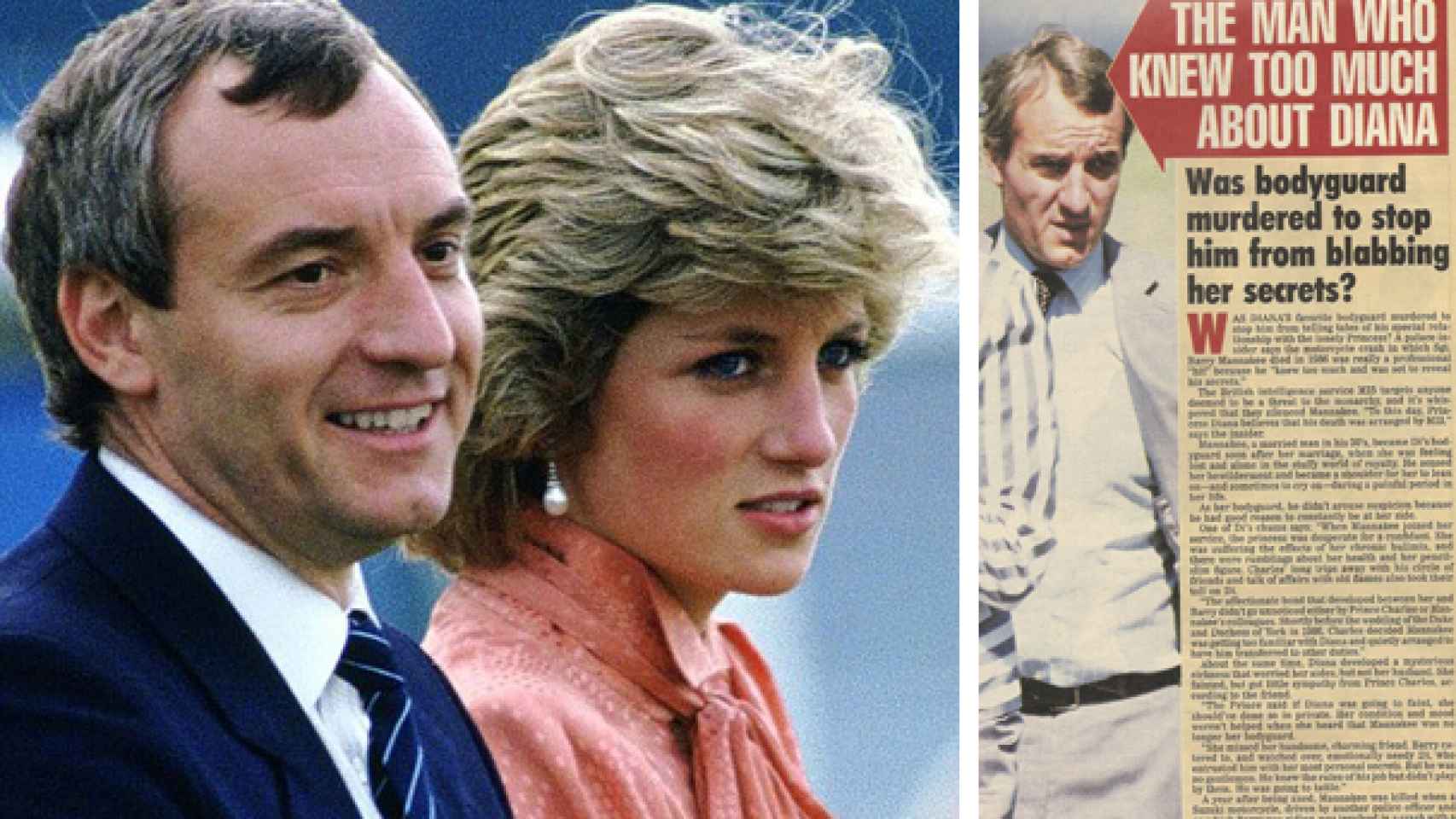 El accidente de Barry Mannakee acaparó portadas de prensa por su relación clandestina con Diana.