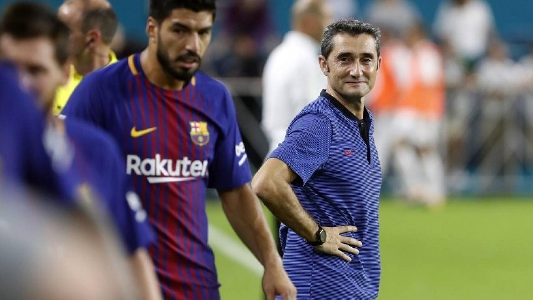 Valverde en El Clásico de Miami. Foto: Twitter (@FCBarcelona_es)