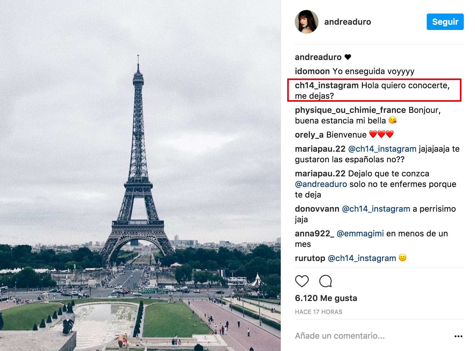 Cazan a Chicharito Hernández intentando ligar con una actriz española a través de Instagram