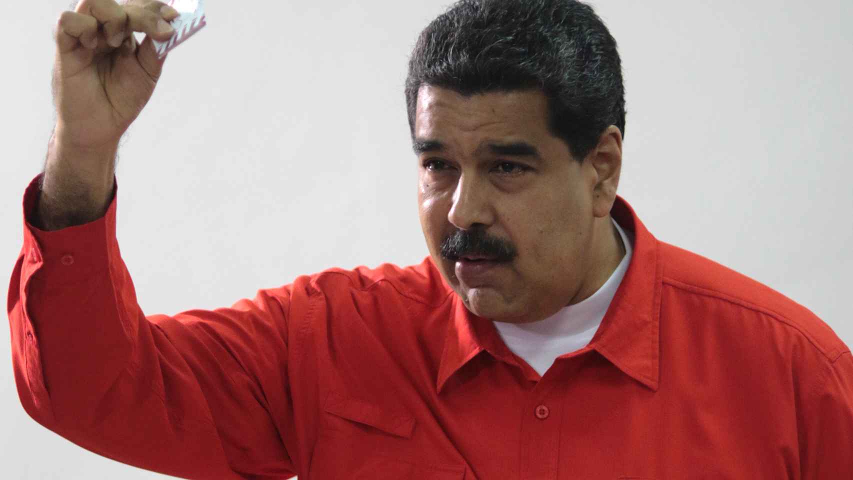 El presidente Nicolás Maduro tras votar el domingo en Caracas