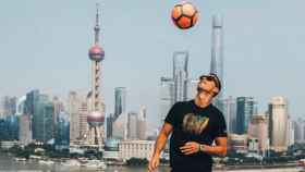 Cristiano Ronaldo, en China. Foto. Instagram (@cristiano)