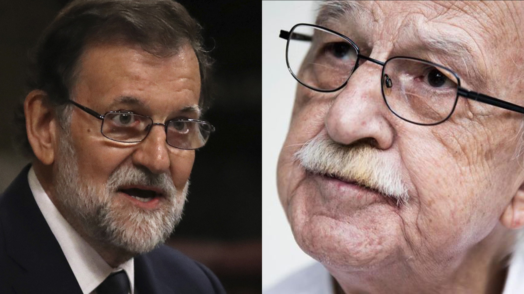 Imágenes de Rajoy y Escohotado.