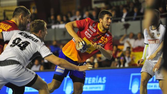 Dani Dujshebaev, en pleno partido.