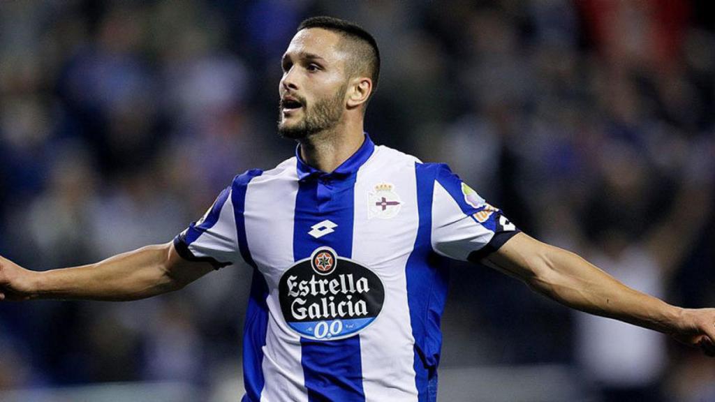 Florin Andone con el Deportivo de La Coruña. Foto: rcdeportivo.es