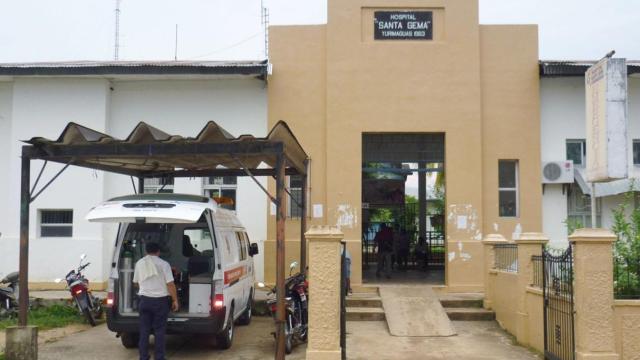 Entrada del hospital de Santa Gema, en la ciudad de Yurimaguas.