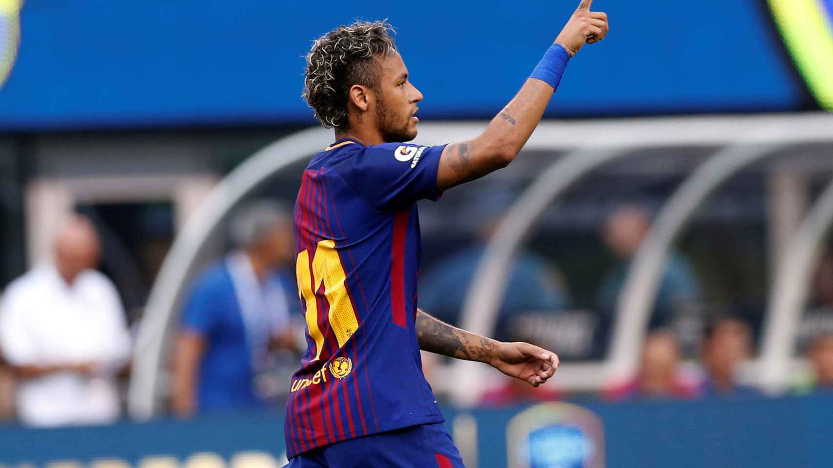 Neymar, durante un partido con el Barcelona.