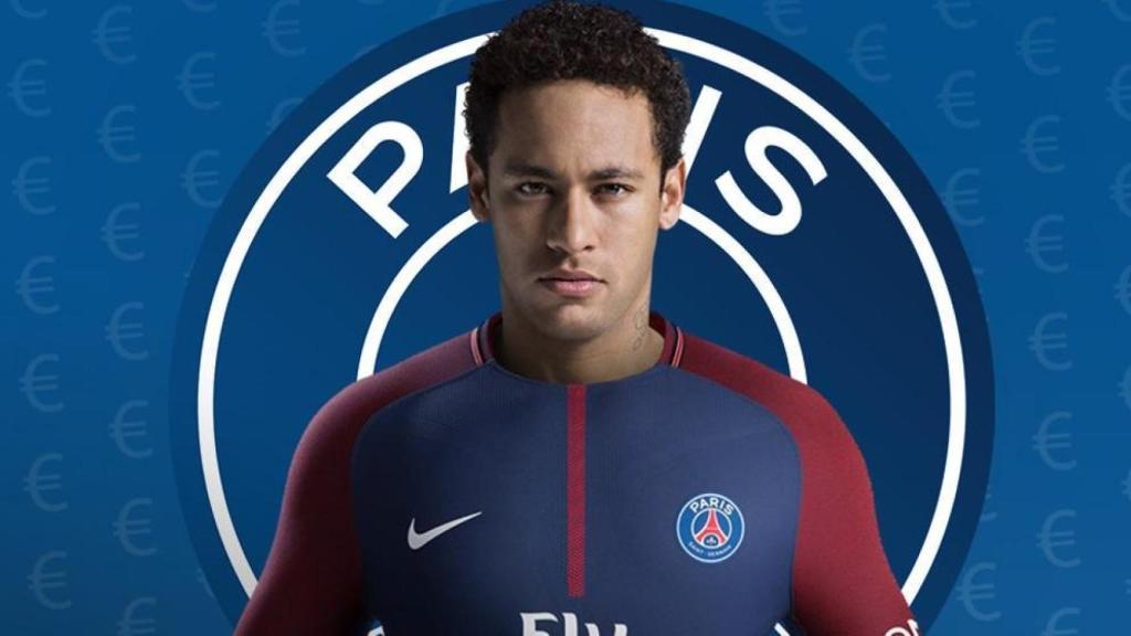 Montaje de Sporte Interactivo con Neymar vestido con la camiseta del PSG.